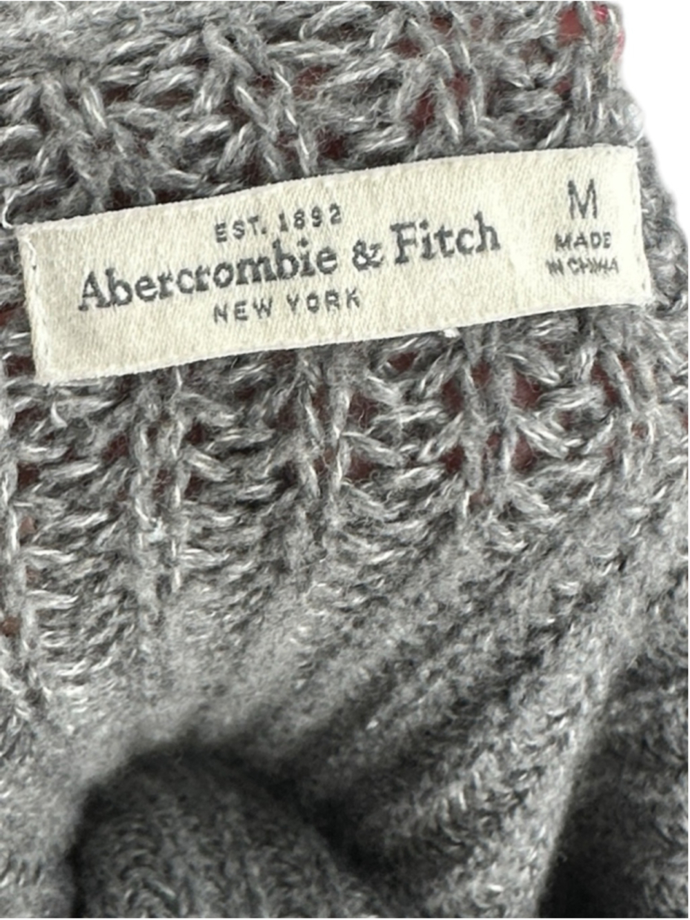 Abercrombie & Fitch Open Knit Sweater off the shoulder light weight y2k sz M - Picture 8 of 8